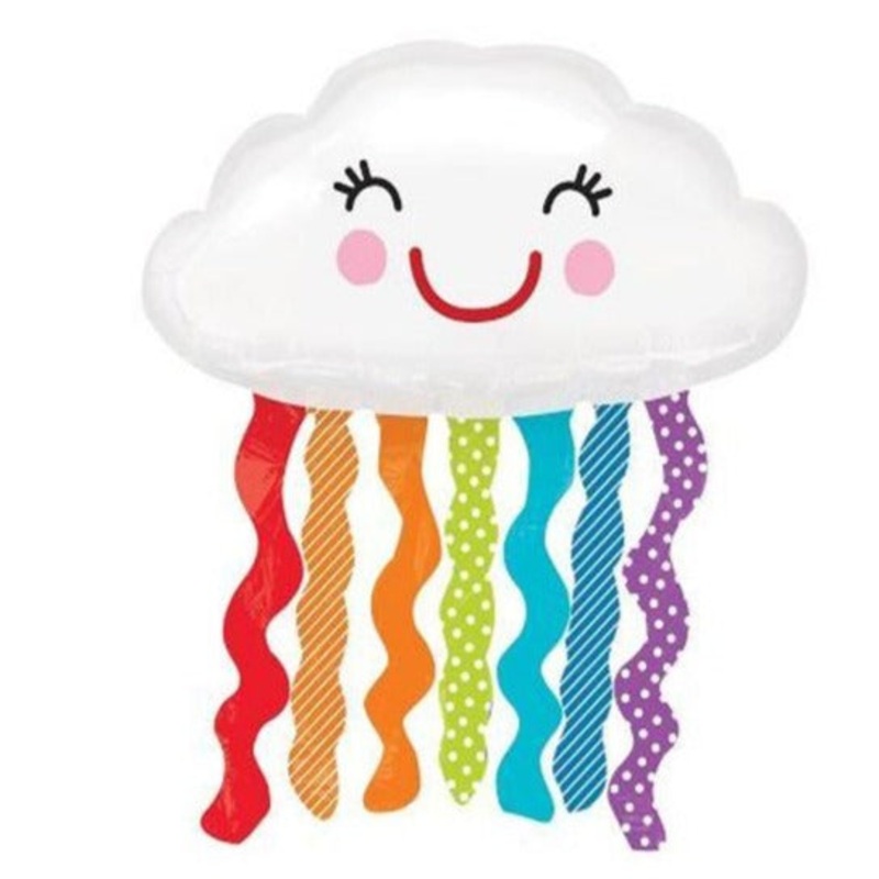 Cloud Rainbow Mylar Balloon Helium-Filled (local only)