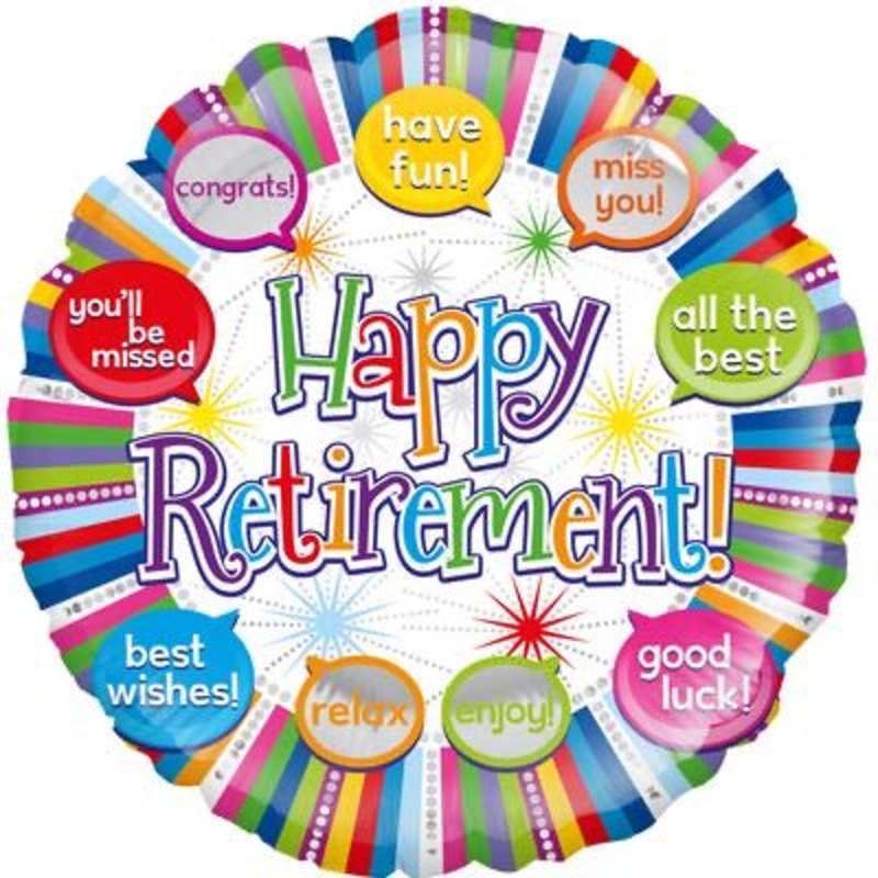 Standard Foil Helium Balloon - Retirement