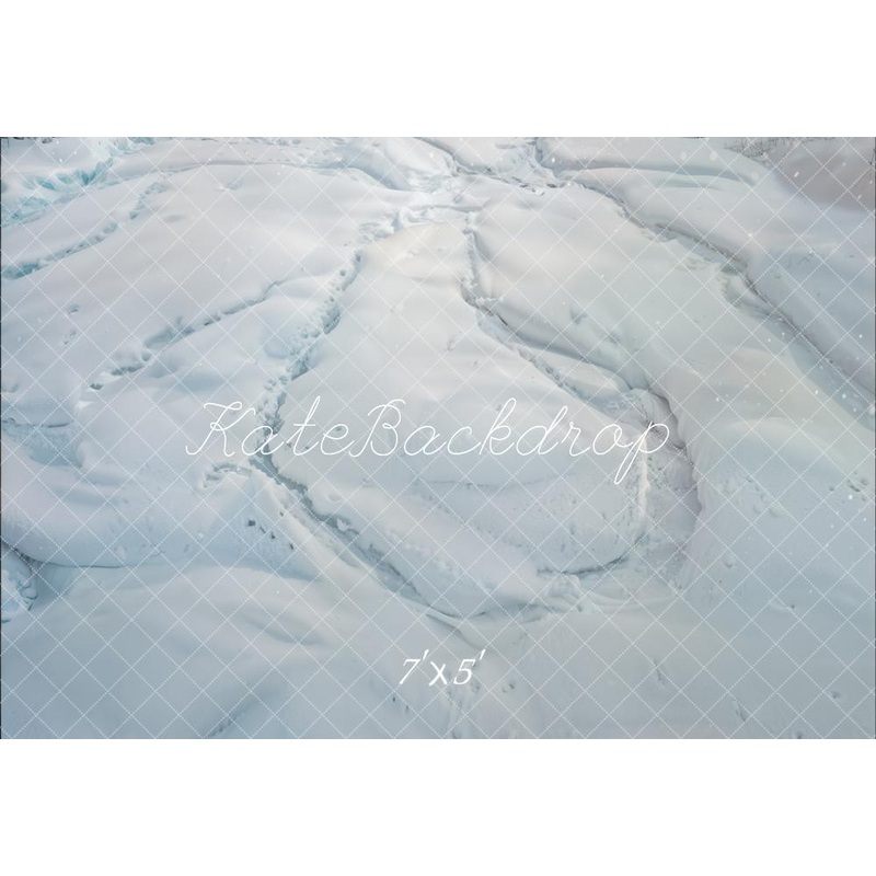 Kate White Snowland Floor Backdrop Designed by Kate Image 7x5ft(2.2x1.5m) Microfiber (Printed)
