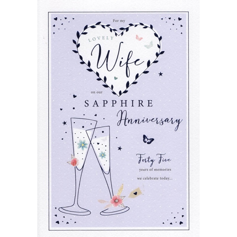 Wife Sapphire Anniversary Card