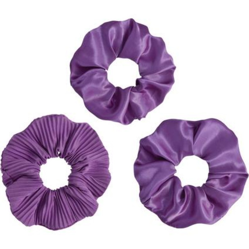 Purple Shimmer Scrunchies | 3 pc