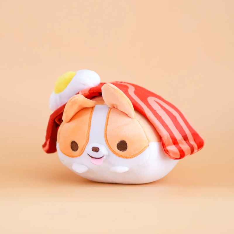 Super Fluffy Corgi - Bacon and Egg Plushie