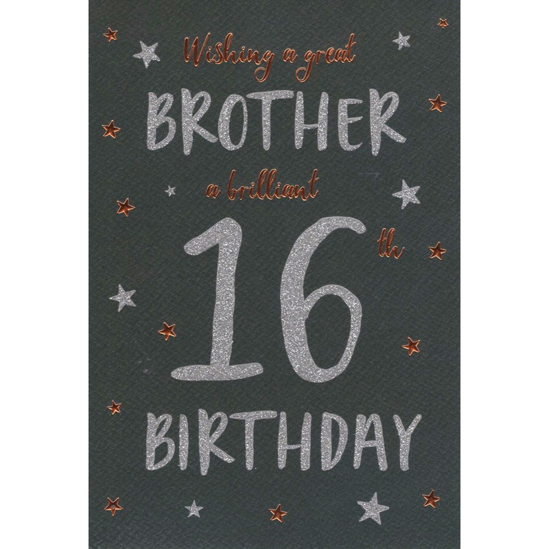 Brother 16 Birthday Card