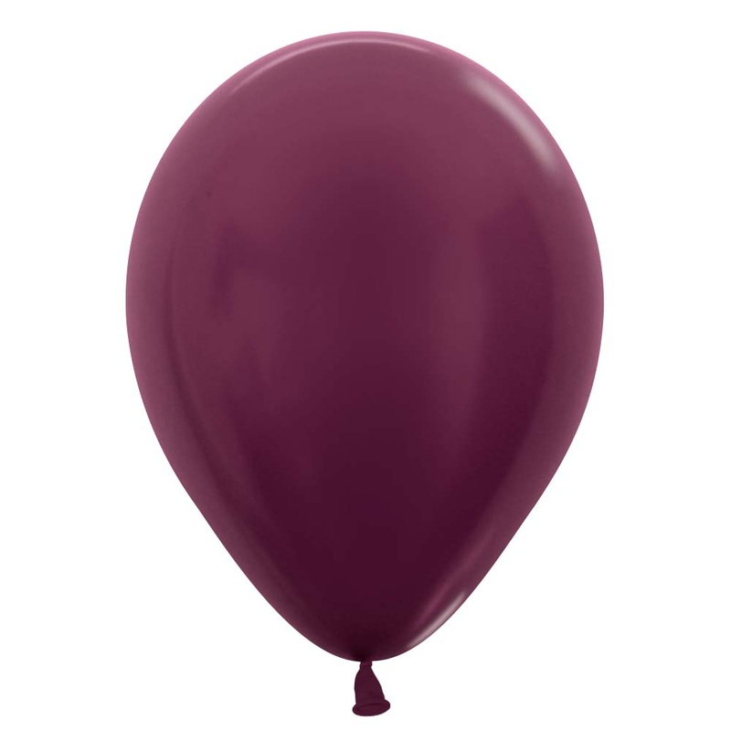 Metallic Burgundy Latex Balloon w/ Helium & Hi-Float, 11" | 1 ct