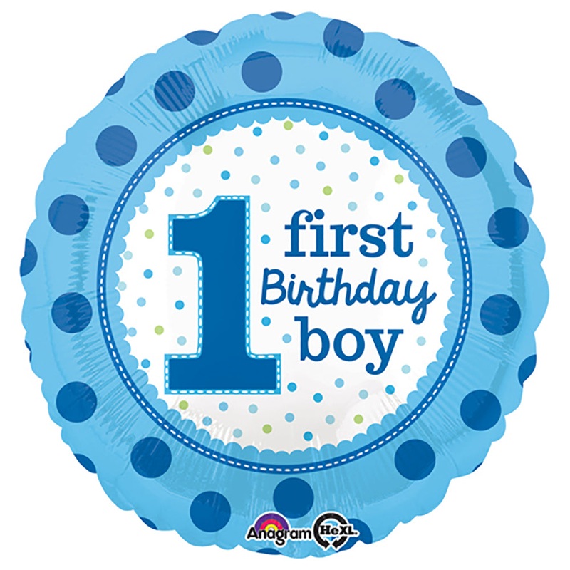 1st Birthday Boy 18 Balloon