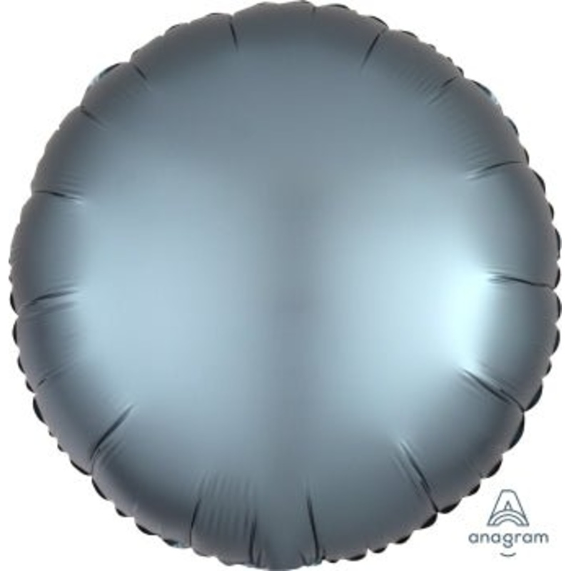 Steel Blue Round Satin Luxe Balloon 18" | 1ct