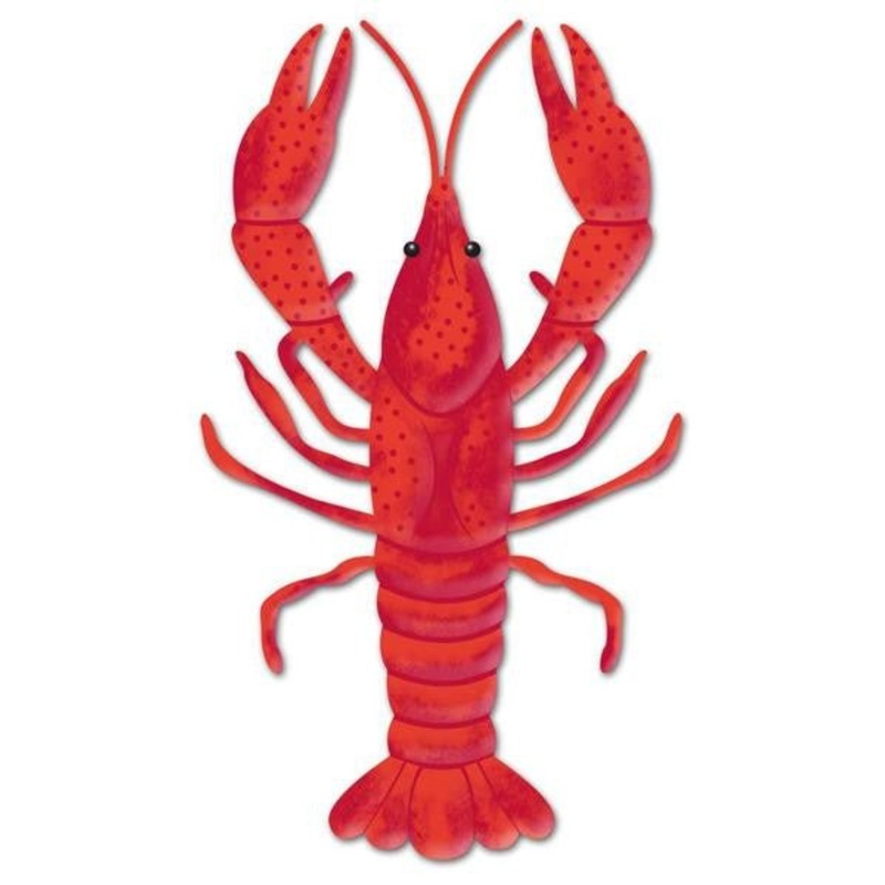 14" Metal Crawfish Shape Sign