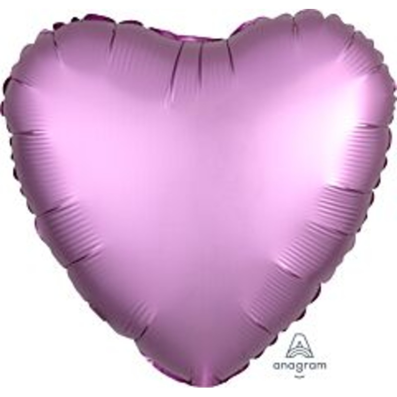#201 Matte Light Pink Heart 18in Solid Mylar