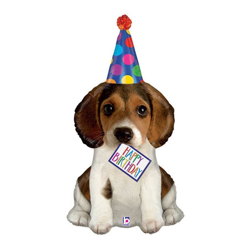 Birthday Puppy SuperShape Mylar Balloon 41" | 1 ct