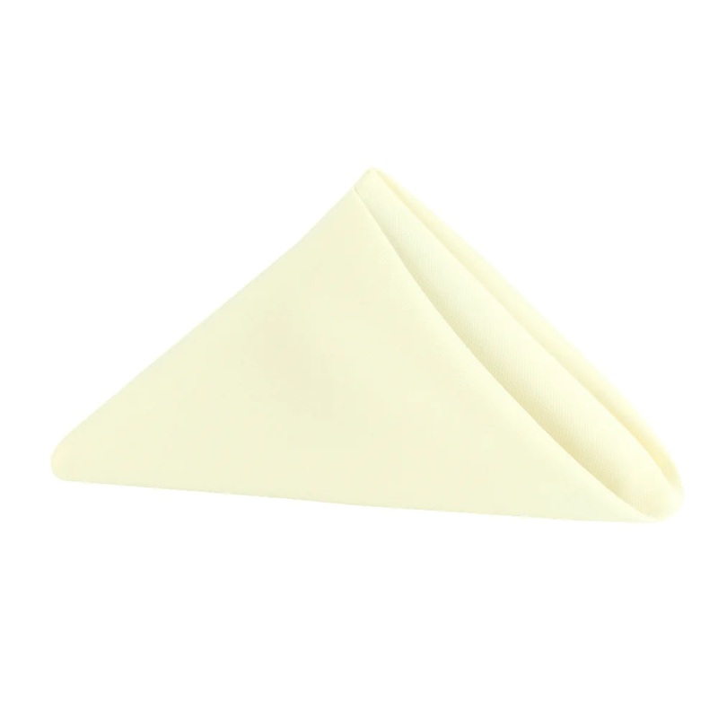 Economy Polyester Napkin 20"x20" - Ivory