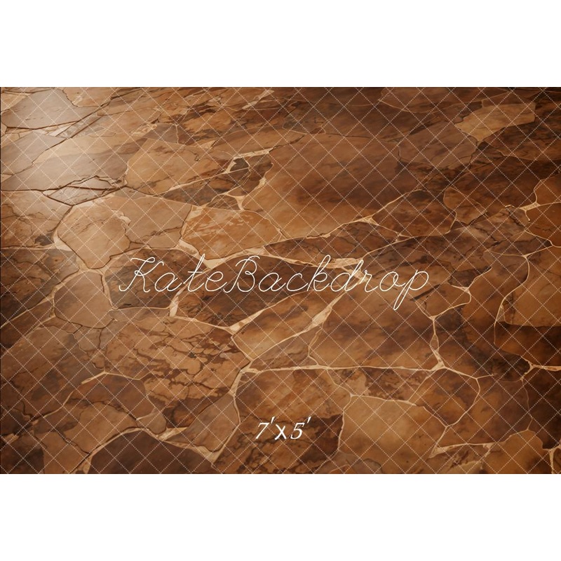 Kate Brown Cobblestone Floor Backdrop Designed by Emetselch Microfiber (Printed) 7x5ft(2.2x1.5m)