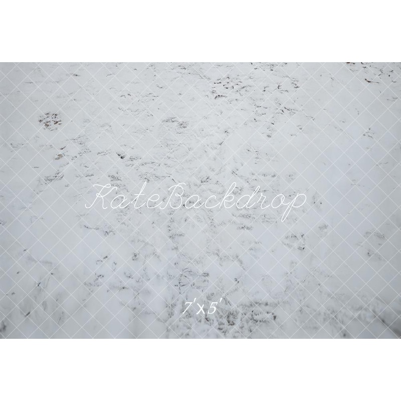 Kate Winter Snowy Ground Floor Backdrop Designed by Kate Image Microfiber (Printed) 7x5ft - small kids sitting / cake smash