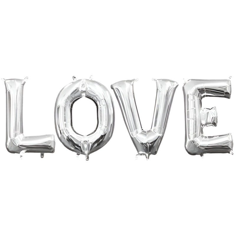 34 L O V E Balloon bouquet (4pc)