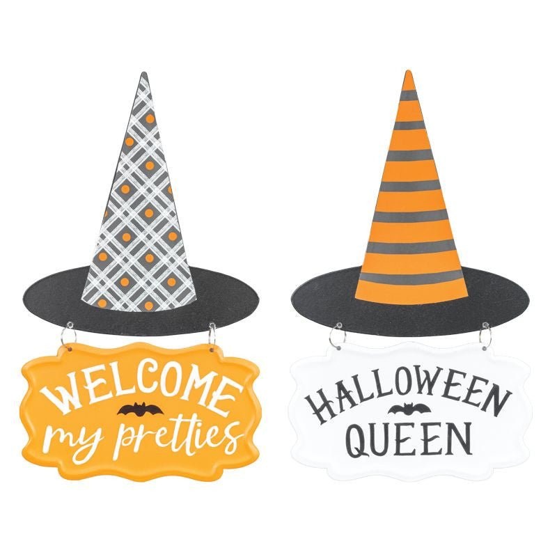 Metal Witch Hat Sign Halloween Queen
