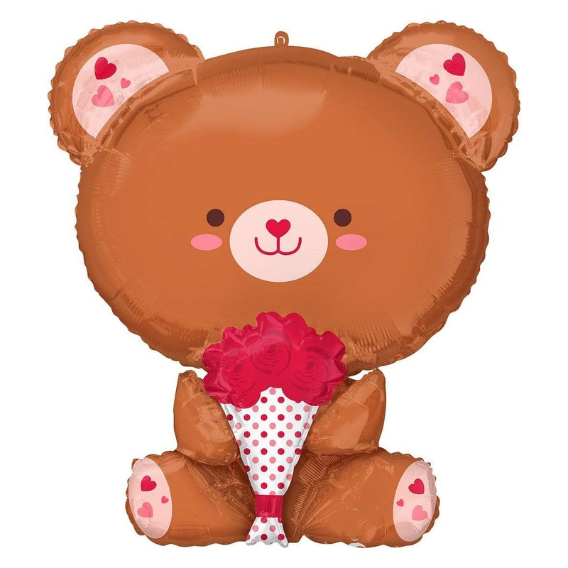 Valentine Bouquet Bear Balloon Helium-Filled (local only)