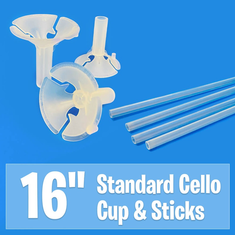 16 Balloon Cups & Sticks (10 pack)