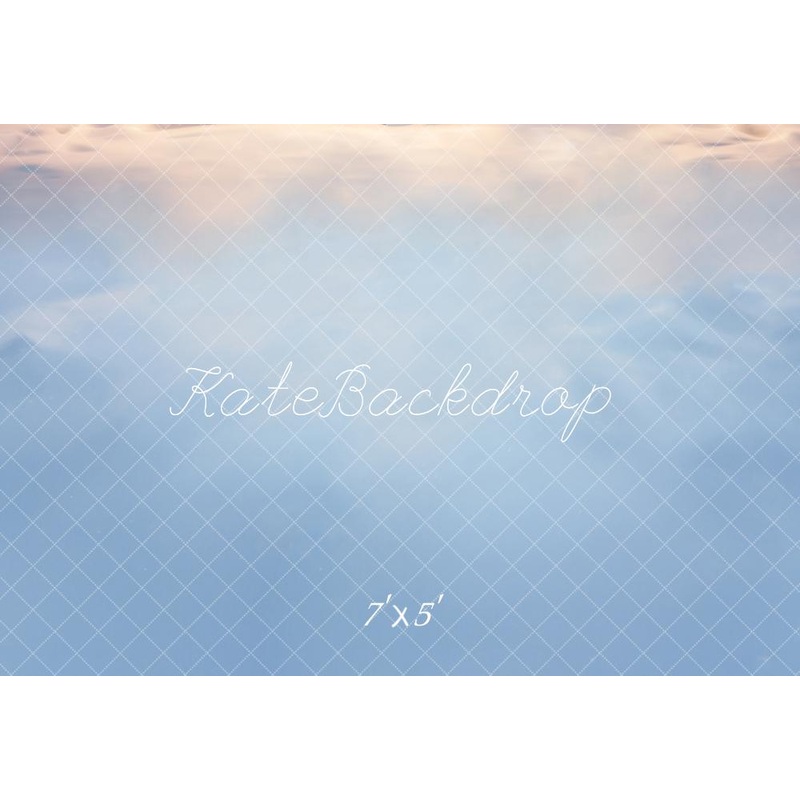 Kate Winter Light Blue Snow Floor Backdrop Designed by Kate Image 7x5ft(2.2x1.5m) Microfiber (Printed)