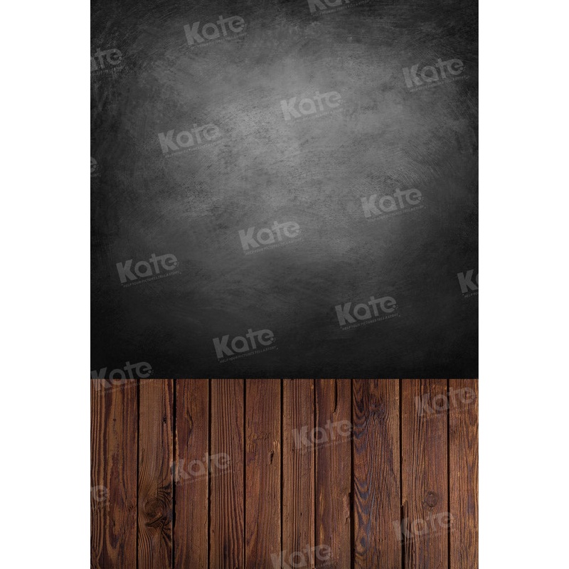 Kate Abstract Gray Wood Floor Backdrop Designed by Chain Photography 5x7ft(1.5x2.2m) Microfiber (Printed)