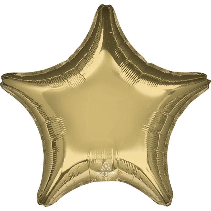 White Gold Star 4319801 - 19 in Anagram Star Shape Foil Balloon