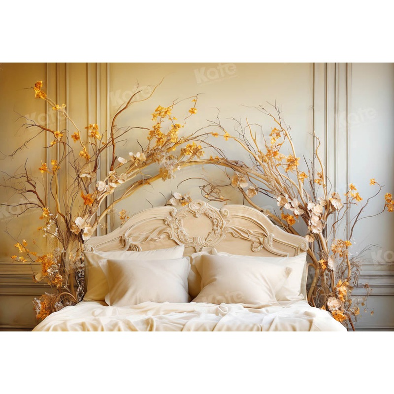Kate Autumn/Fall Boho Headboard Backdrop Designed by Emetselch 7x5ft - For Twin Size Mattress Microfiber (Printed)