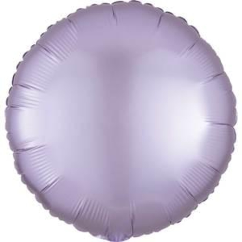 Pastel Lilac Satin Round Mylar Balloon 18" | 1 ct