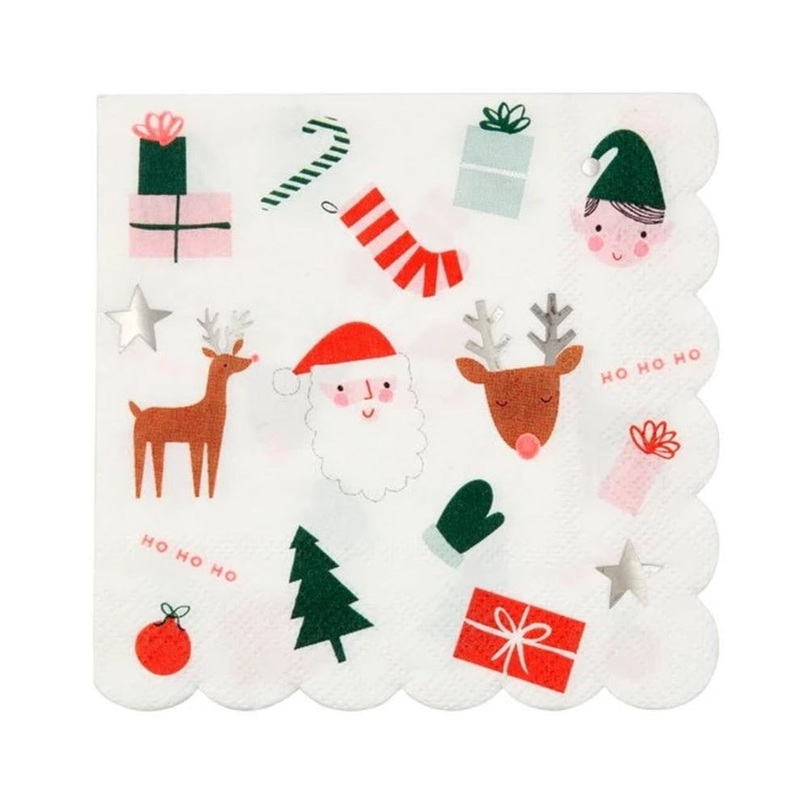 Santa Christmas Pattern Napkins