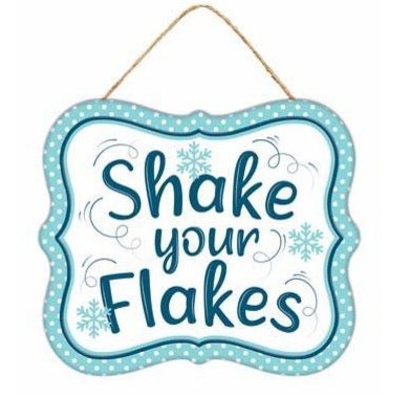 7" Tin Shake Your Flakes Sign