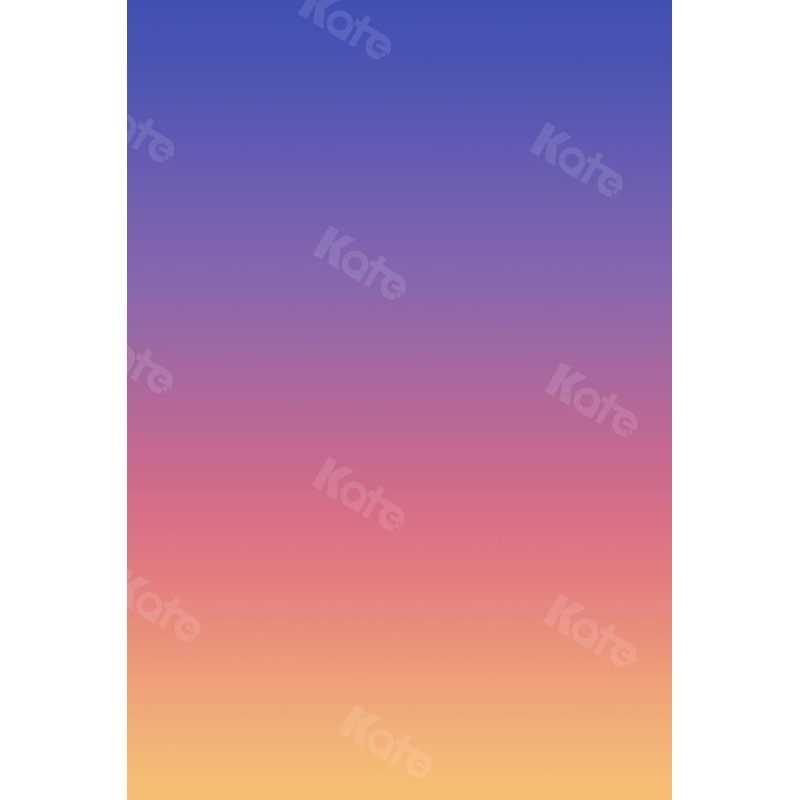 Kate Abstract Gradient Blue to Orange Backdrop Designed by Kate Image 3x5ft(1x1.5m) Microfiber (Printed)