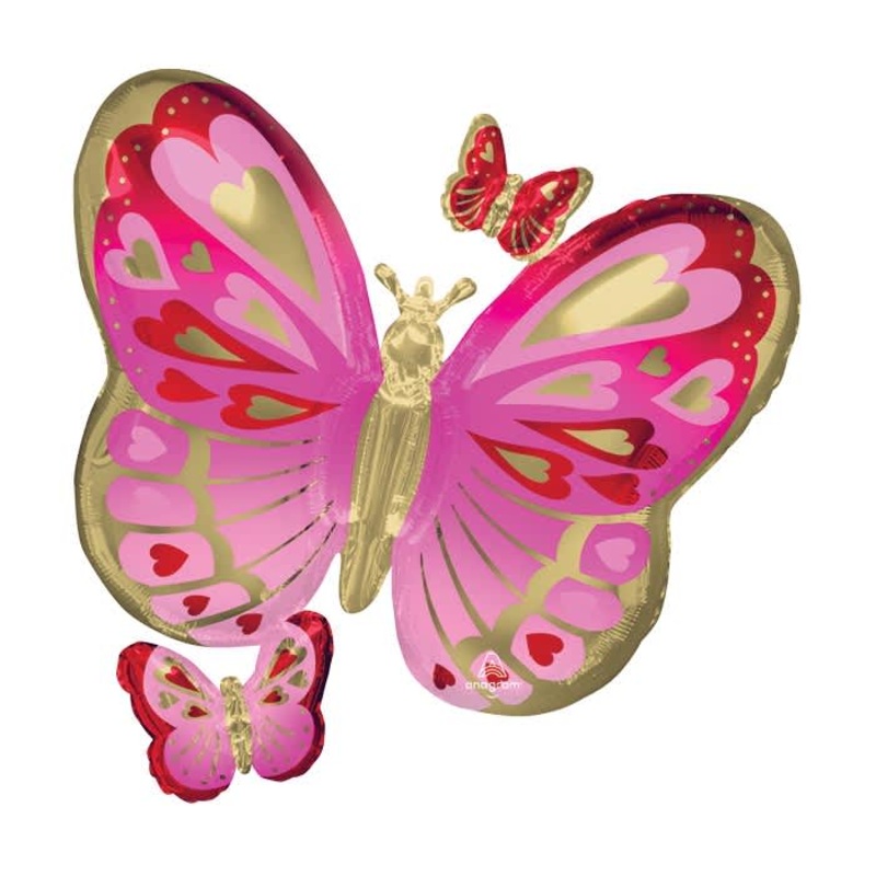 Red, Pink and Gold Butterfly 4363801