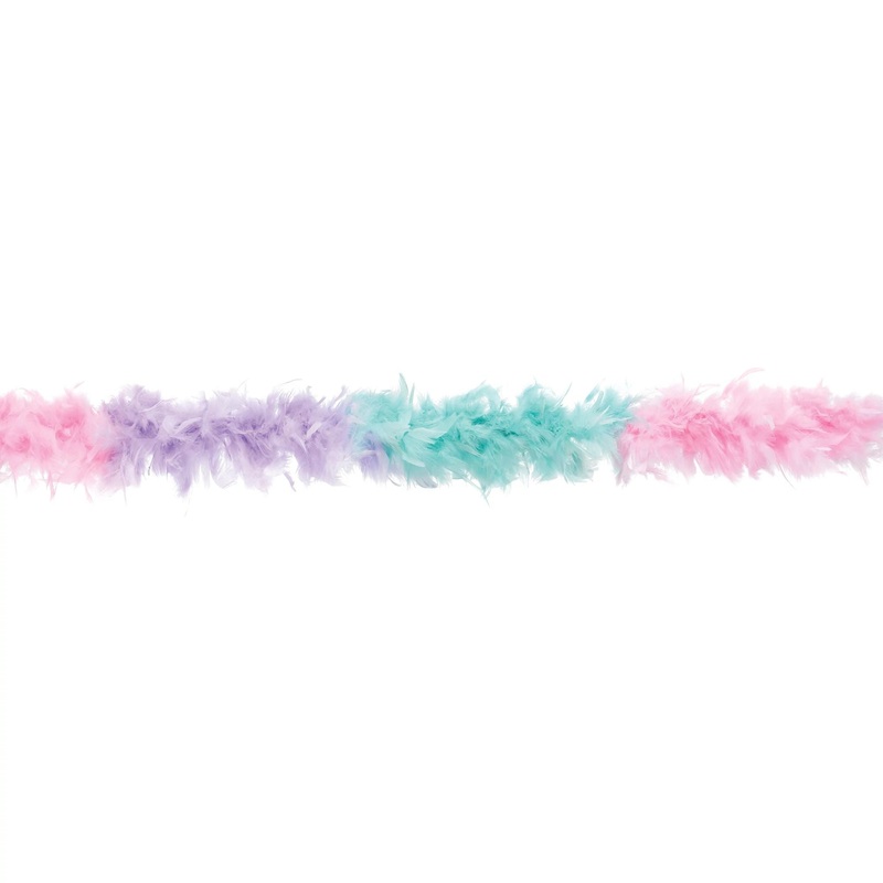 Tri-Colored Pastel Feathered Boa 72" | 1 ct