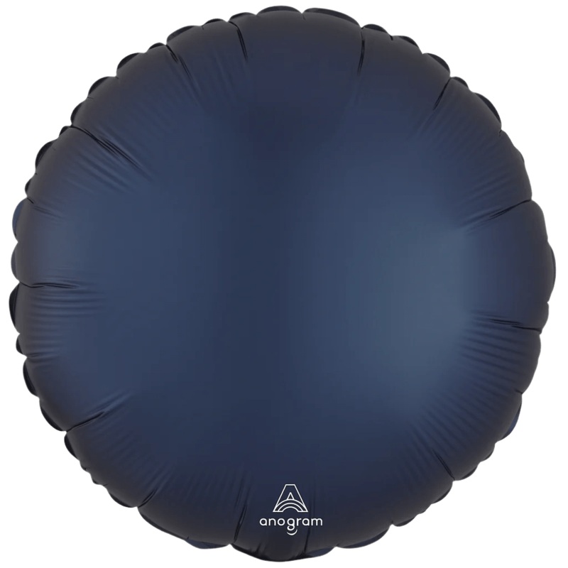 True Navy Satin Round Mylar Balloon 18" | 1ct