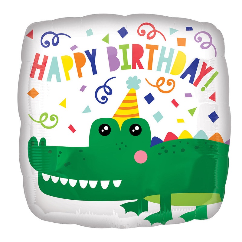 Alligator Birthday Small Balloon Helium-Filled (local only)