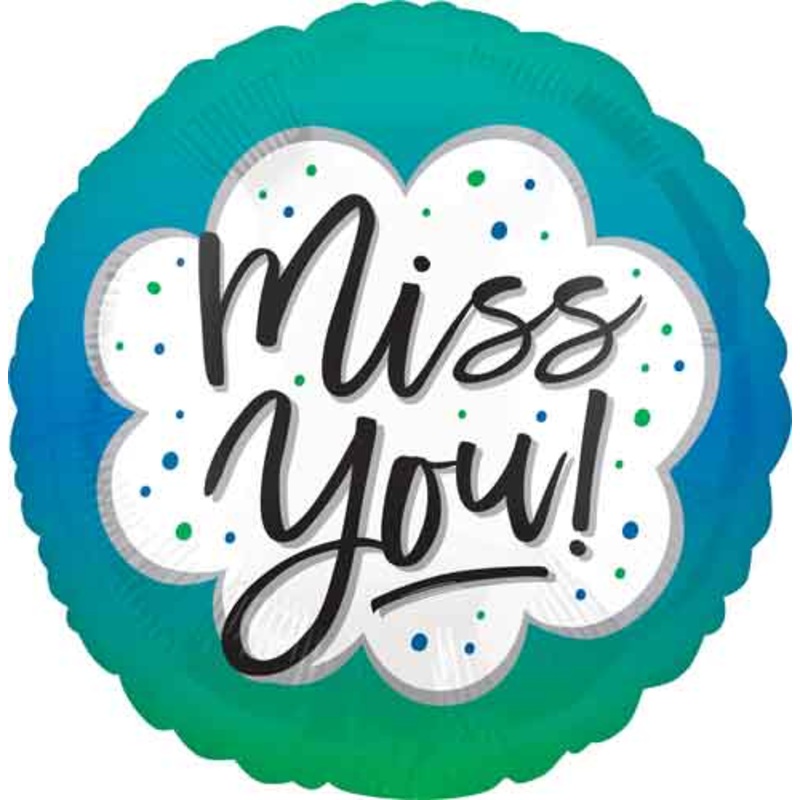 Miss You Ombre Mylar Balloon 18" | 1ct