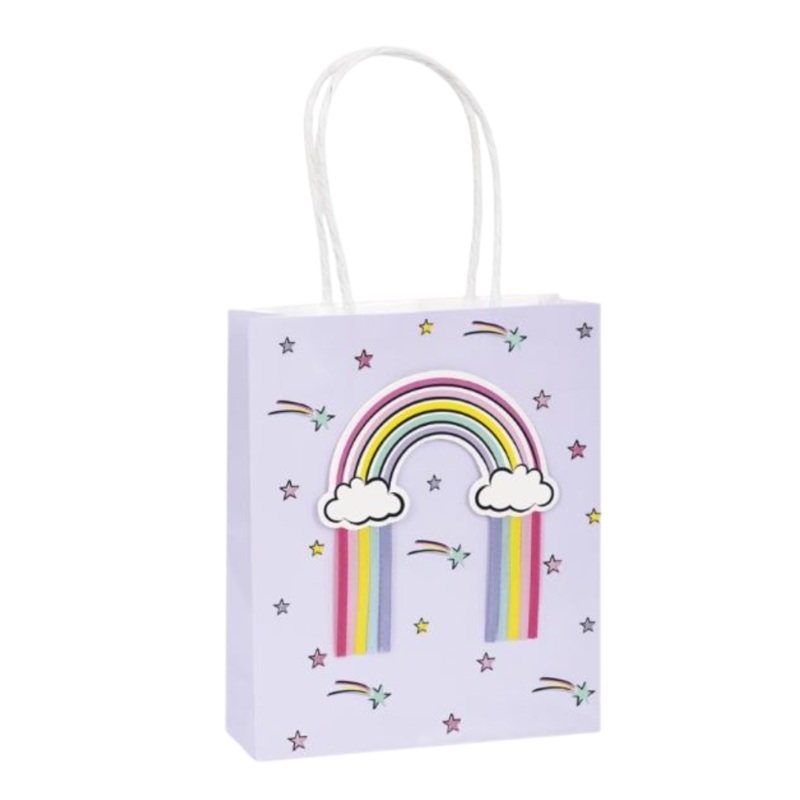 Starry Unicorns Favor Bags with Ribbon Tassels 3ct