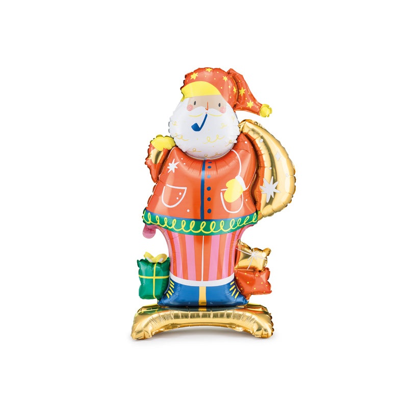 Standing foil balloon Santa, 24.8x41.7in, mix FB160