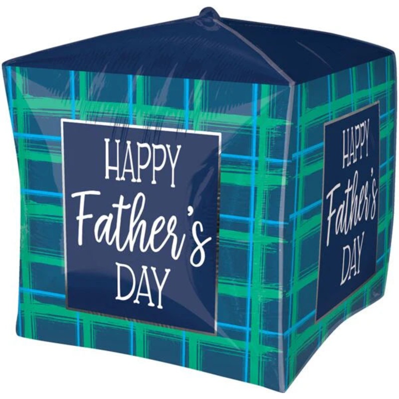 Anagram 15" Happy Father's Day Checks Cubez