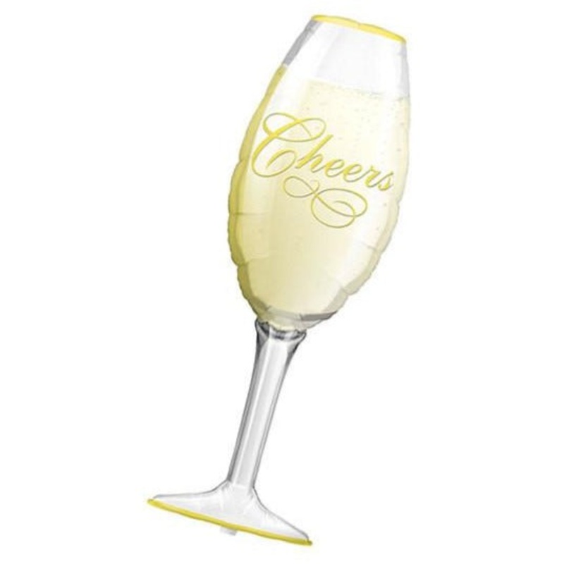Champagne Glass Balloon Helium-Filled (local only)