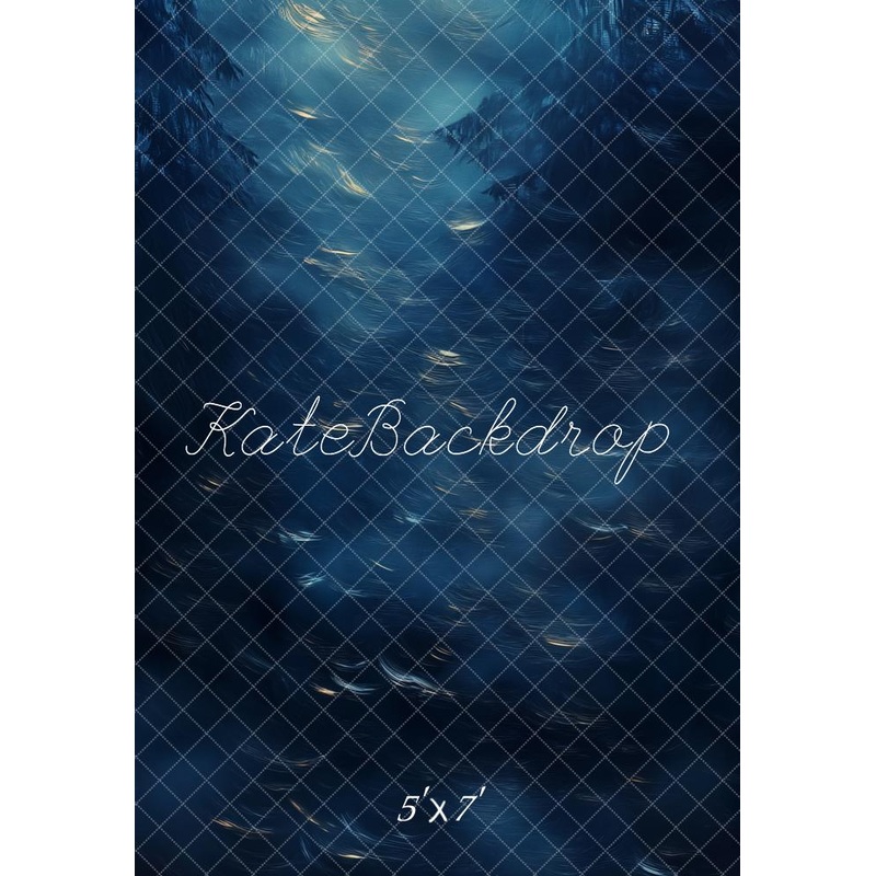 Kate Abstract Blue Forest Backdrop Designed by Emetselch Microfiber (Printed) 5x7ft(1.5x2.2m)