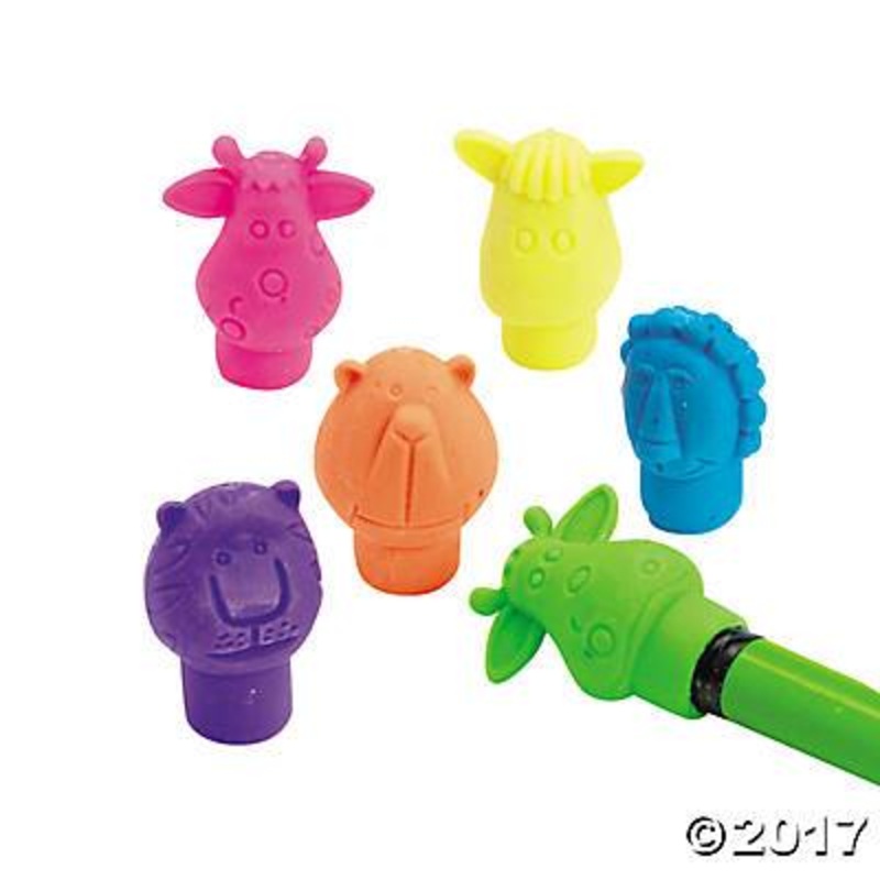 Zoo Animal Pencil Top Erasers | 144ct