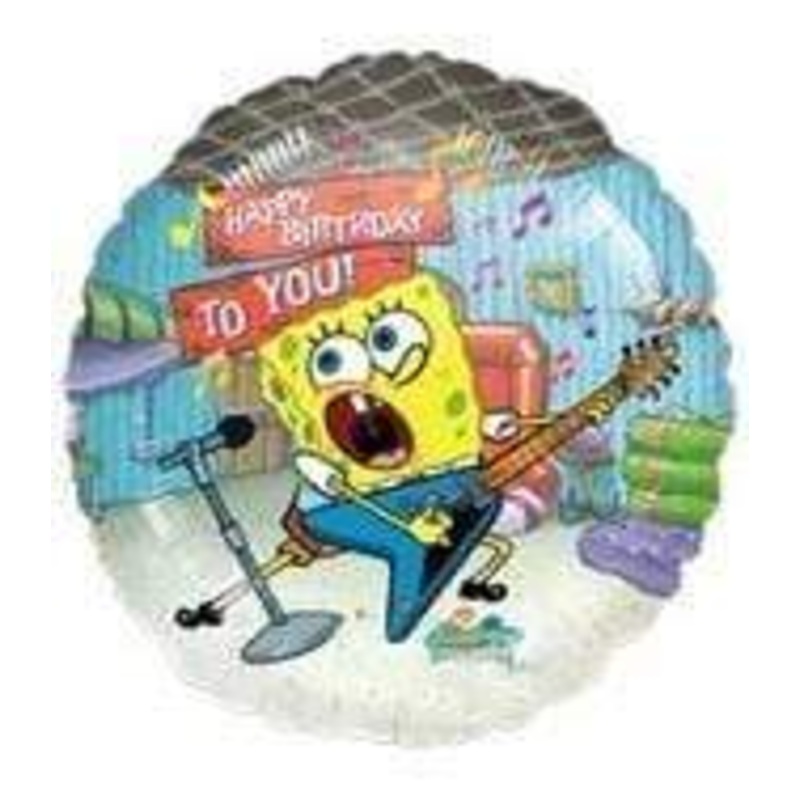 18" SpongeBob Balloons Happy Birthday To You Foil Balloons
