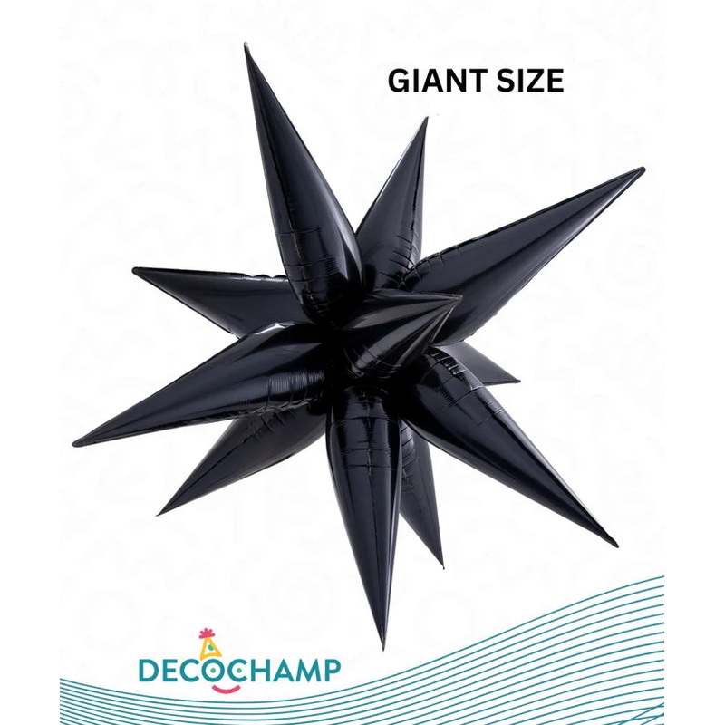 DecoStar Black Giant Starburst 322421 - 60 in
