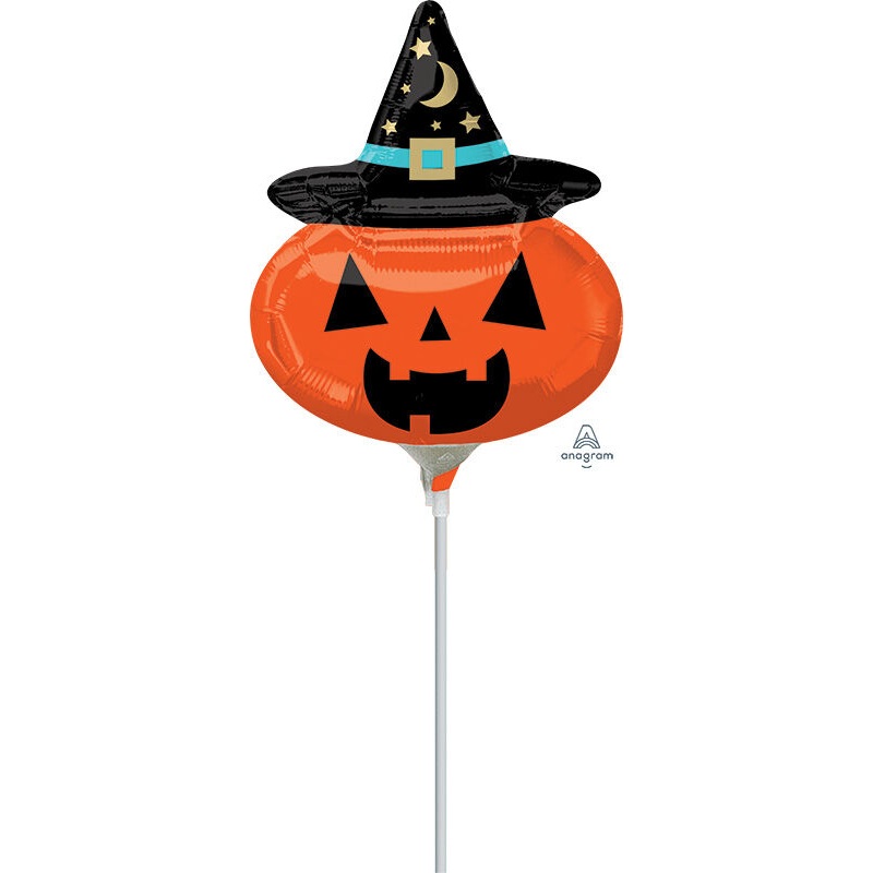 Witch Pumpkin 14" Balloon (requires heat-sealing)