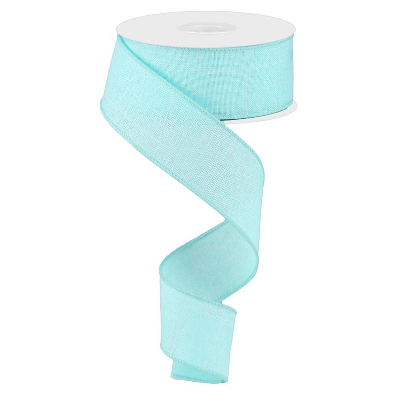 1.5" Ice Blue Royal Faux Burlap Ribbon - 10Yds