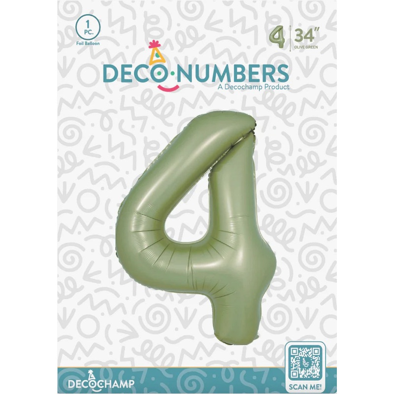 4 DecoNumber Olive Green 32109 - 34 in