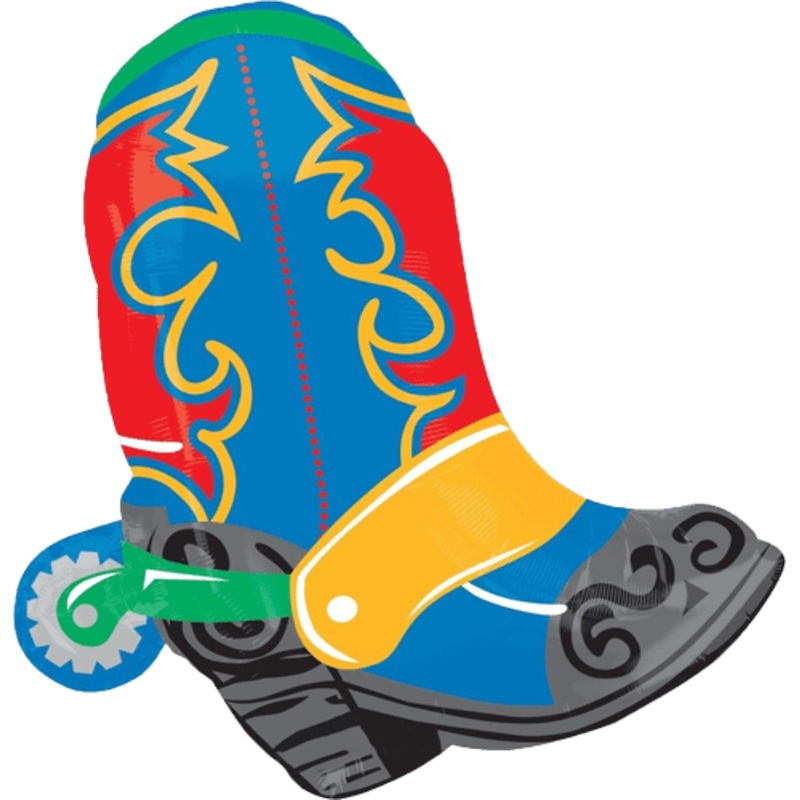 24" Wild Western Cowboy Boot Balloon