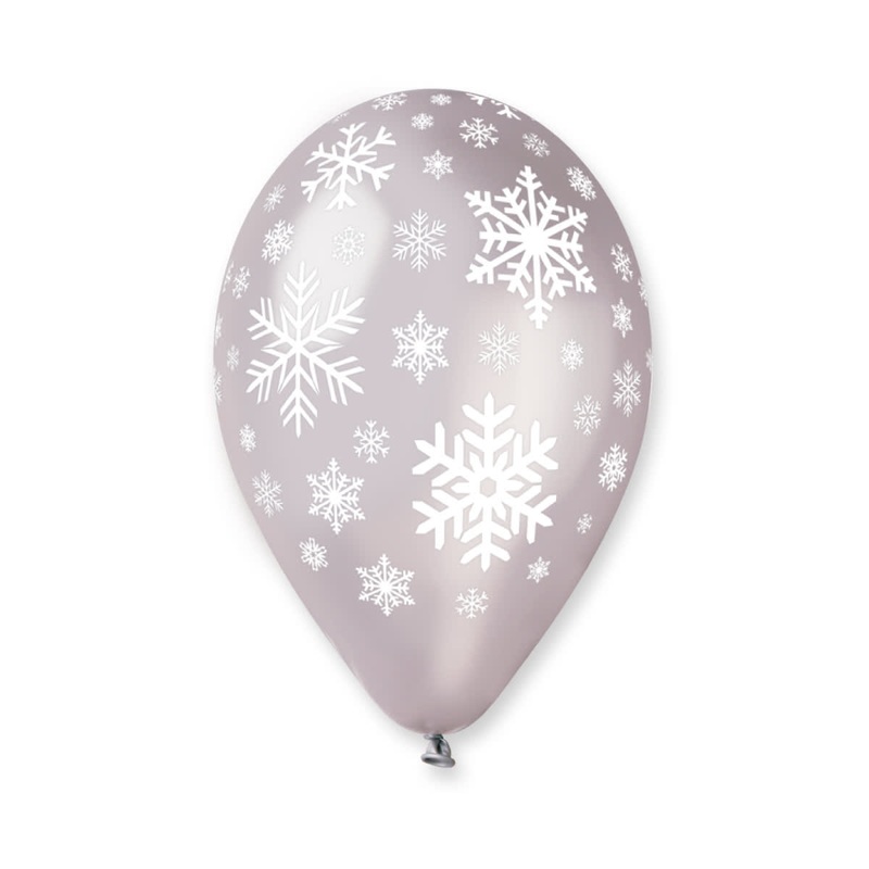Snowflakes On Clear 12 Latex Balloons (50 count)