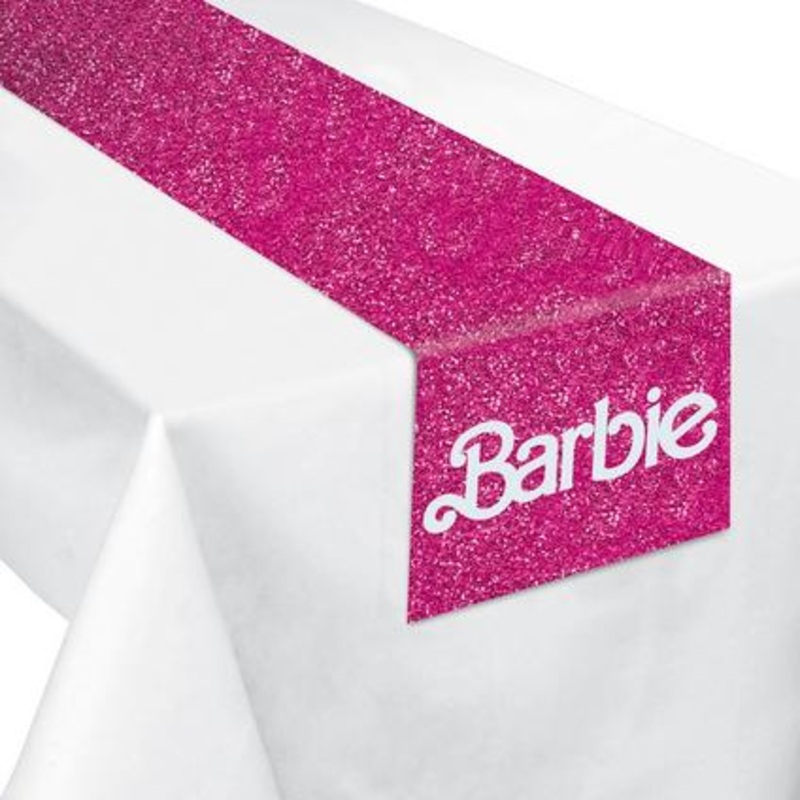 Malibu Barbie Glitter Plastic Table Runner 13" x 72" | 1 ct