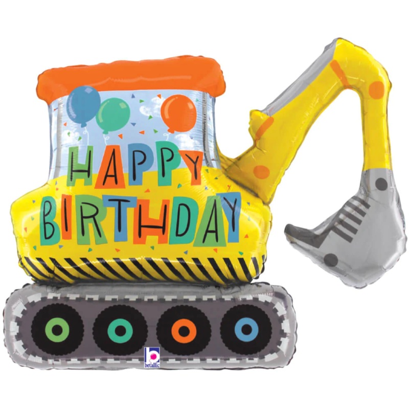 Construction Birthday Balloon Helium-Filled (local only)