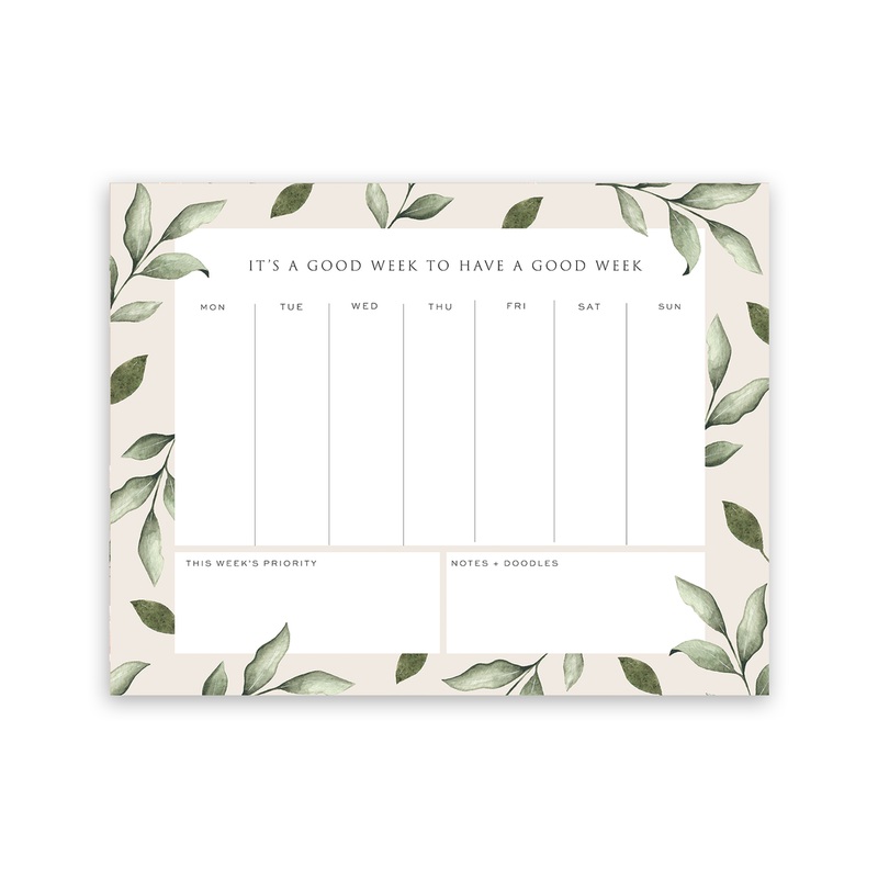 Lush Leaf Weekly Notepad