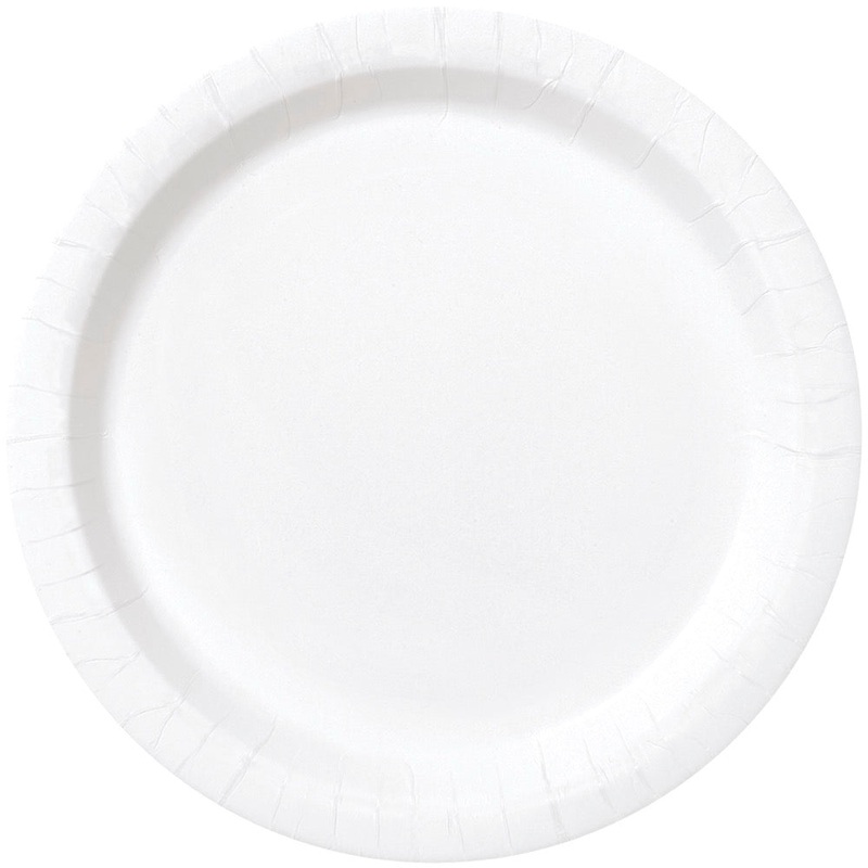 White Round 7in Dessert Plates 20